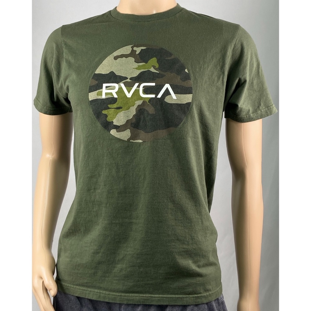 RVCA Men’s Short Sleeve Crew Neck Tee. Green. Medium.